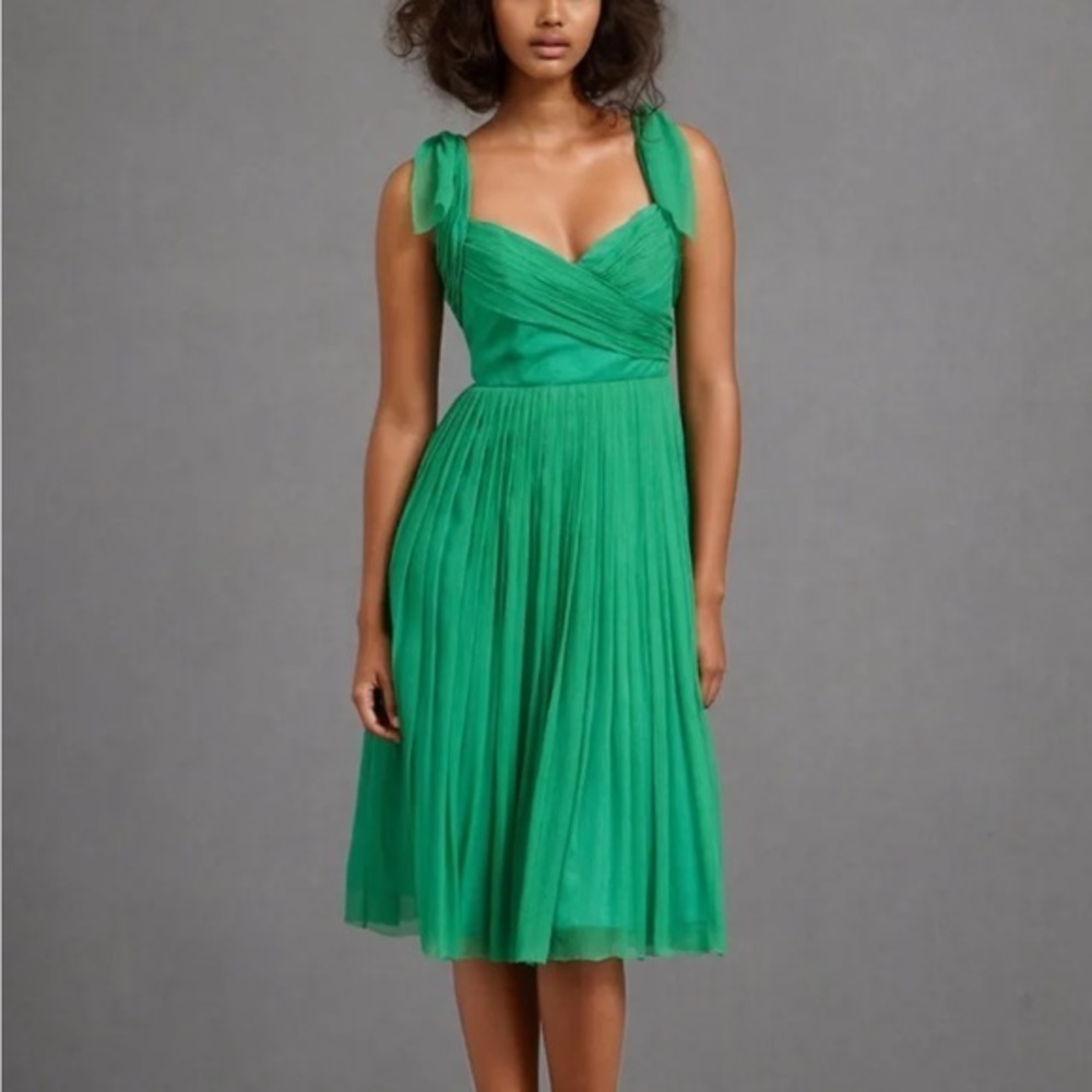 Brand NWOT BHLDN Anthropologie Hitherlo Silk Chiffon Retail $280 Dress Size 0